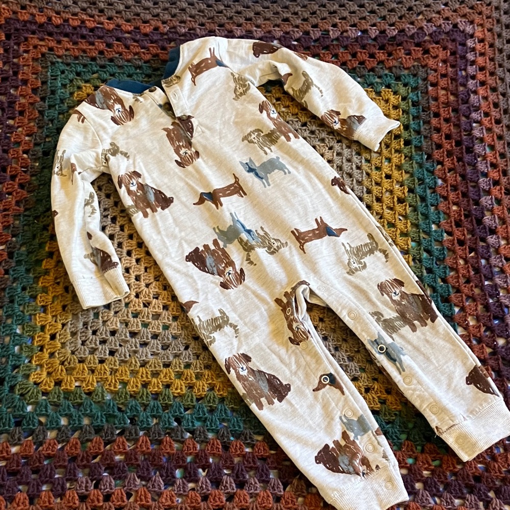 Adorable Dog Print Toddler Onesie